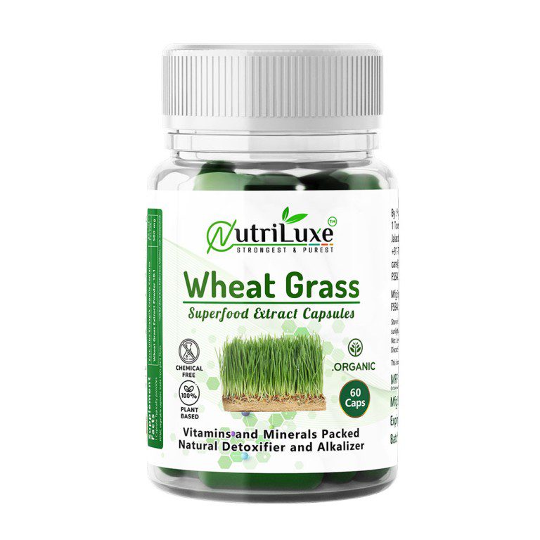 Nutriluxe Wheatgrass Extract Capsules 60 Caps PH Organic Foods