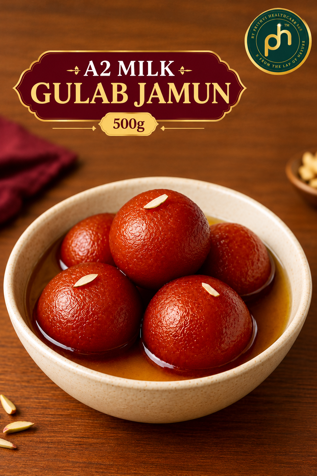 PH Organic A2 Milk Gulab Jamun 500g