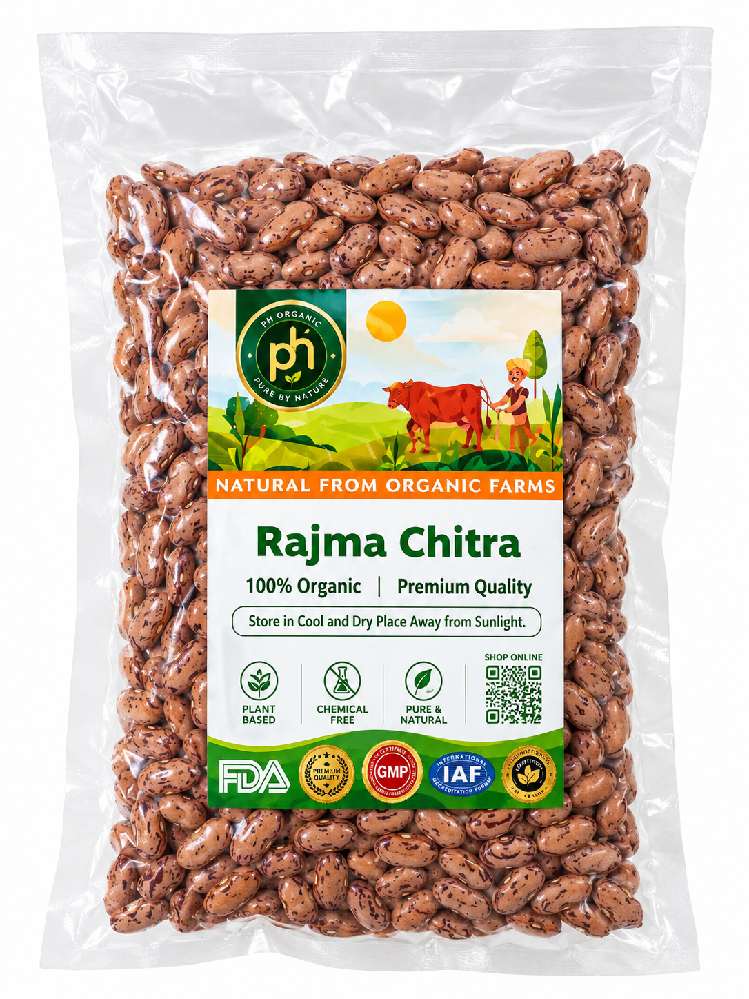 PH Organic Rajma Chitra 500g